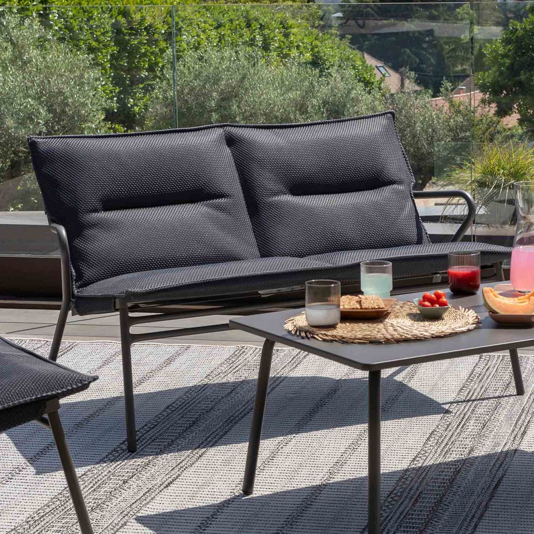 Lafuma Vence Loungebank Stahl/BeComfort