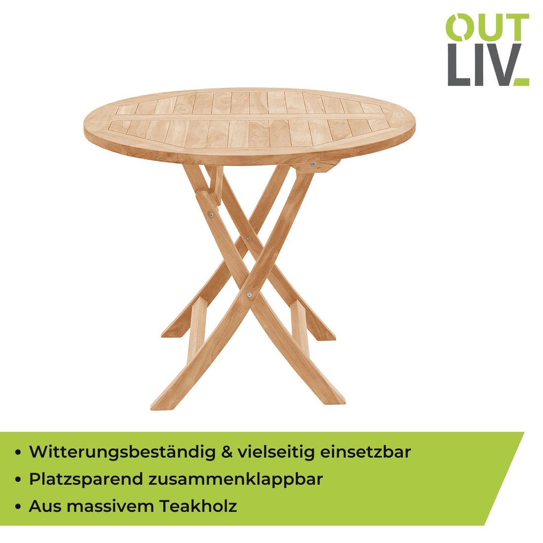 OUTLIV. Portland Klapptisch Teak