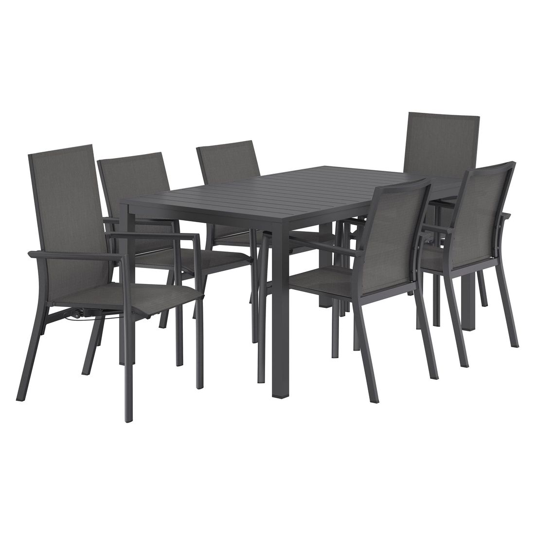 OUTLIV. Lucca Gartenmöbel-Set L verstellbar (6 Plätze) Tisch 155x90cm