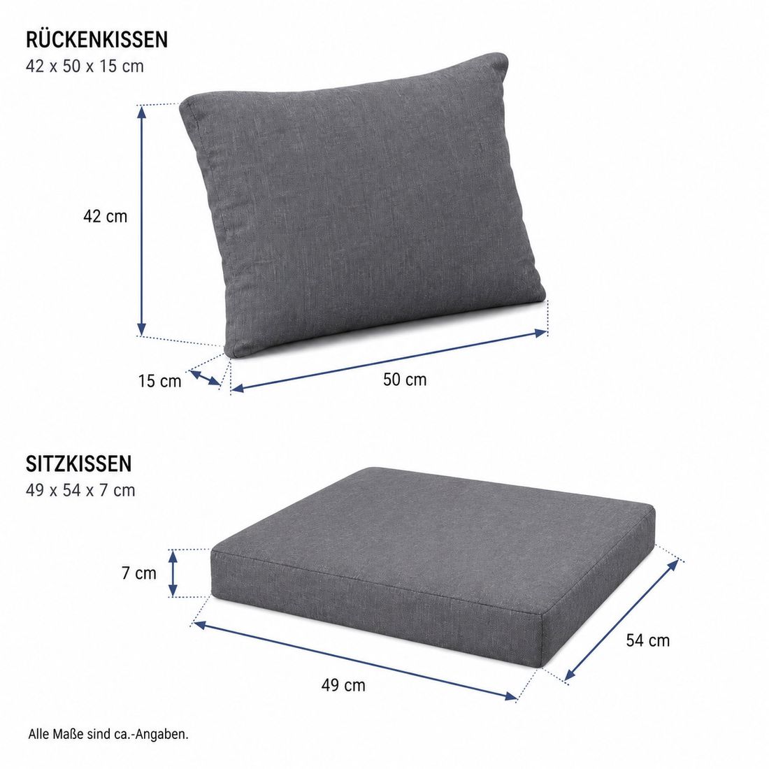 OUTLIV. New York City Ersatzkissen-Set für Gartensessel Spun Polyester