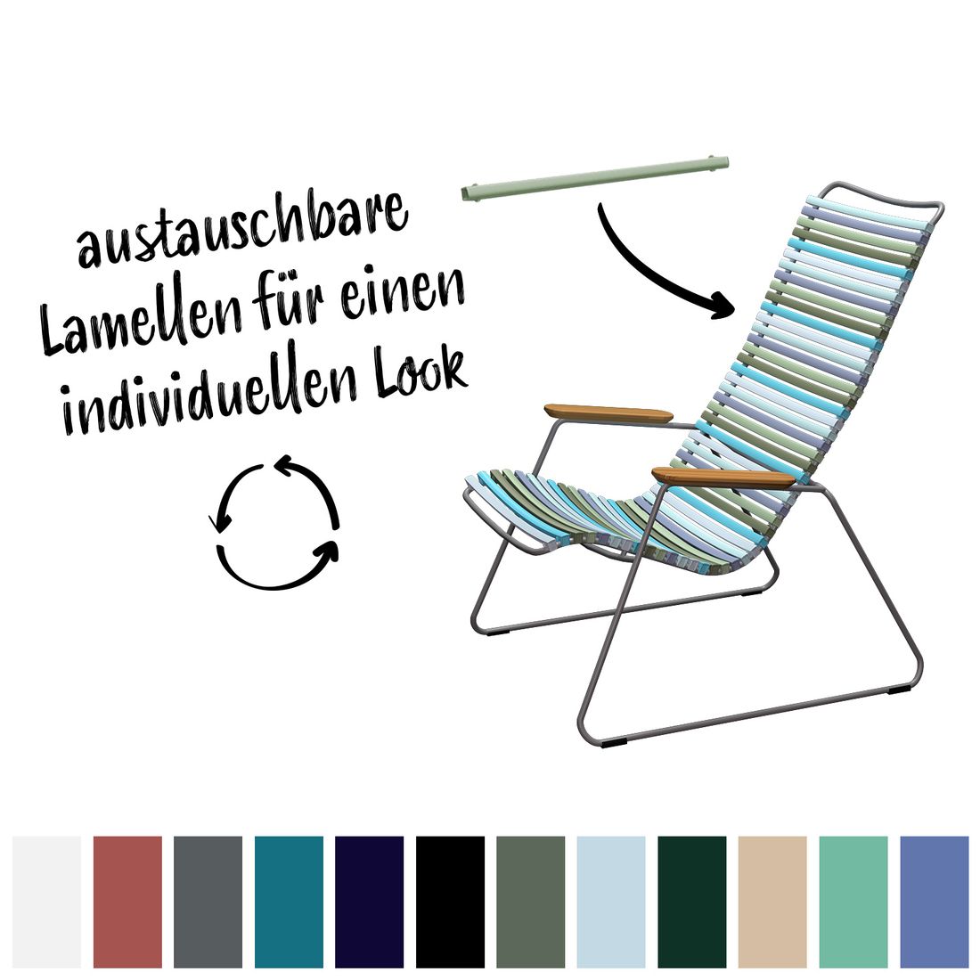 Houe Click Loungesessel Stahl/Kunststoff