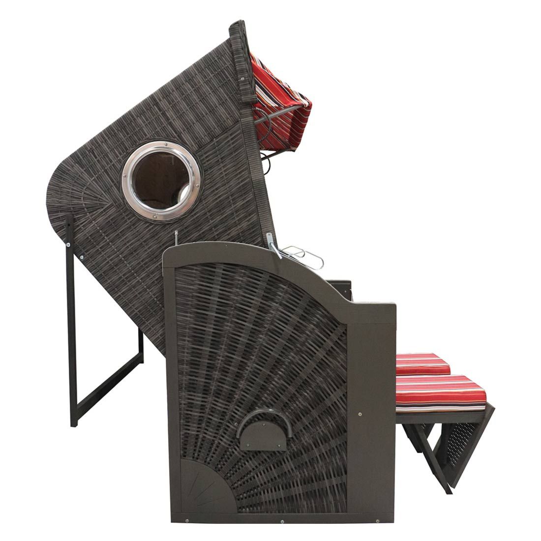 deVries Pure Cliff XL SUN Strandkorb Geflecht/Pinienholz 443