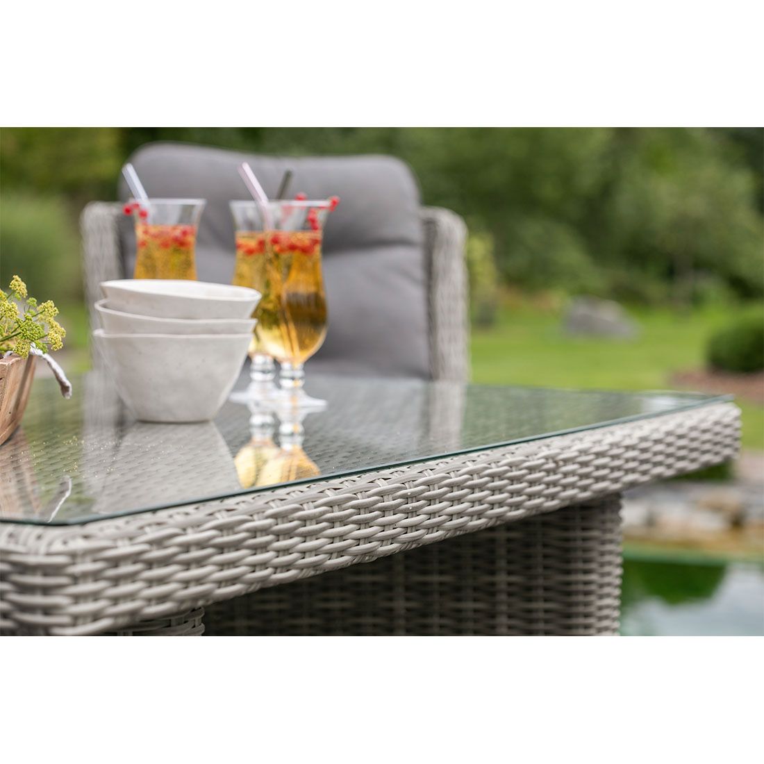 deVries Salou Gartentisch 220x100cm Aluminium/Spraystone