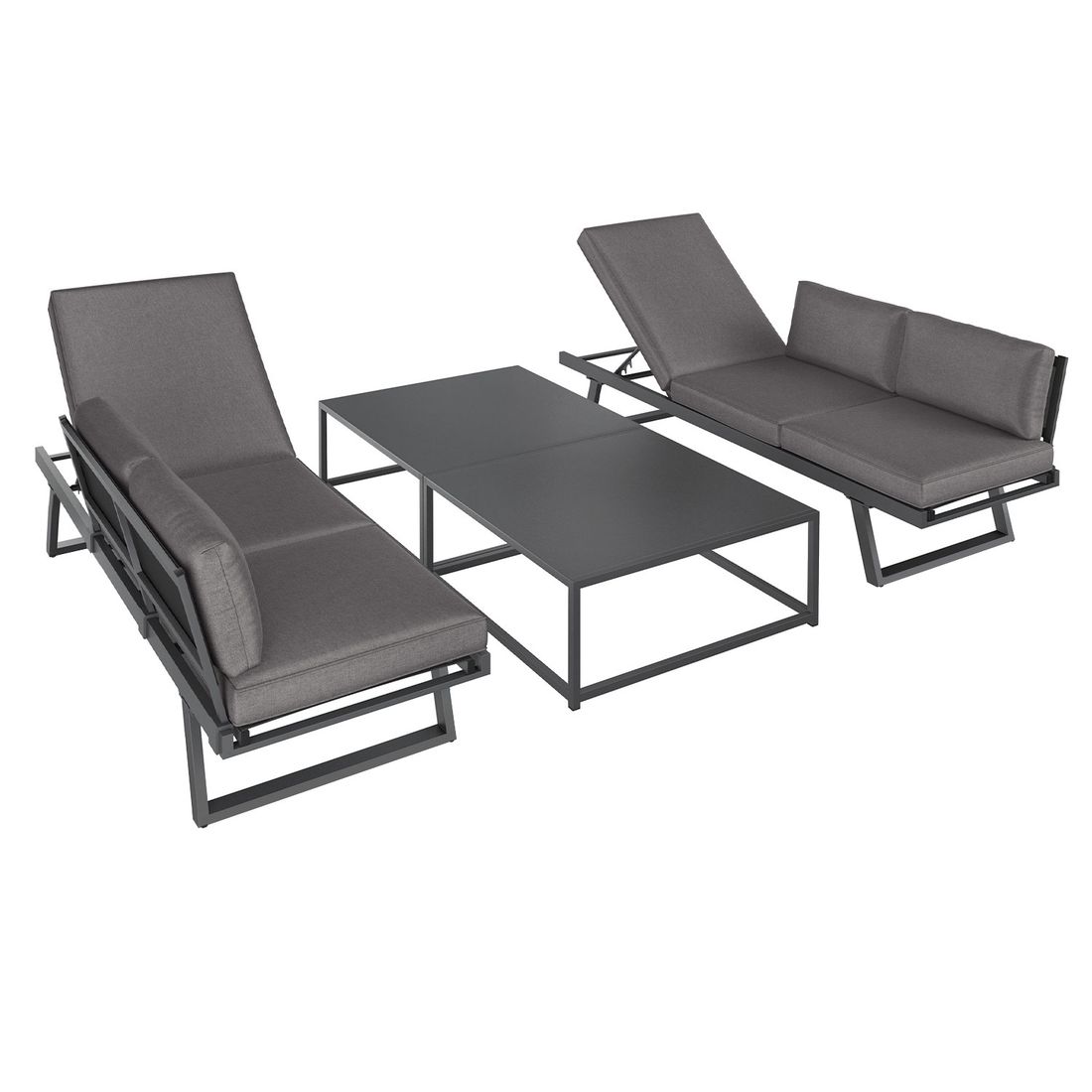 OUTLIV. Lucca Loungeset inkl. Loungetische Aluminium/Polyester