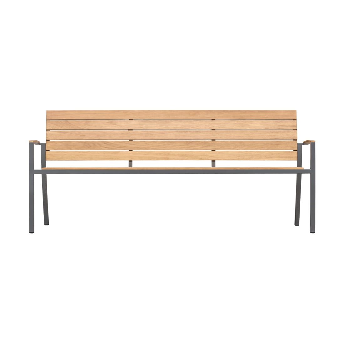 OUTLIV. Pamplona Gartenbank Edelstahl/Teak