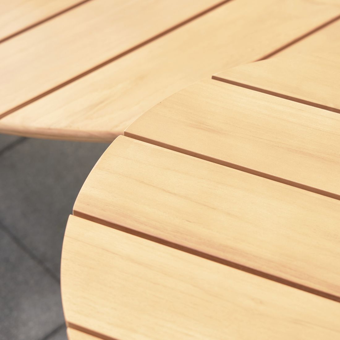 Interliving 7015 Beistelltisch Garten Ø50cm Aluminium/Teak