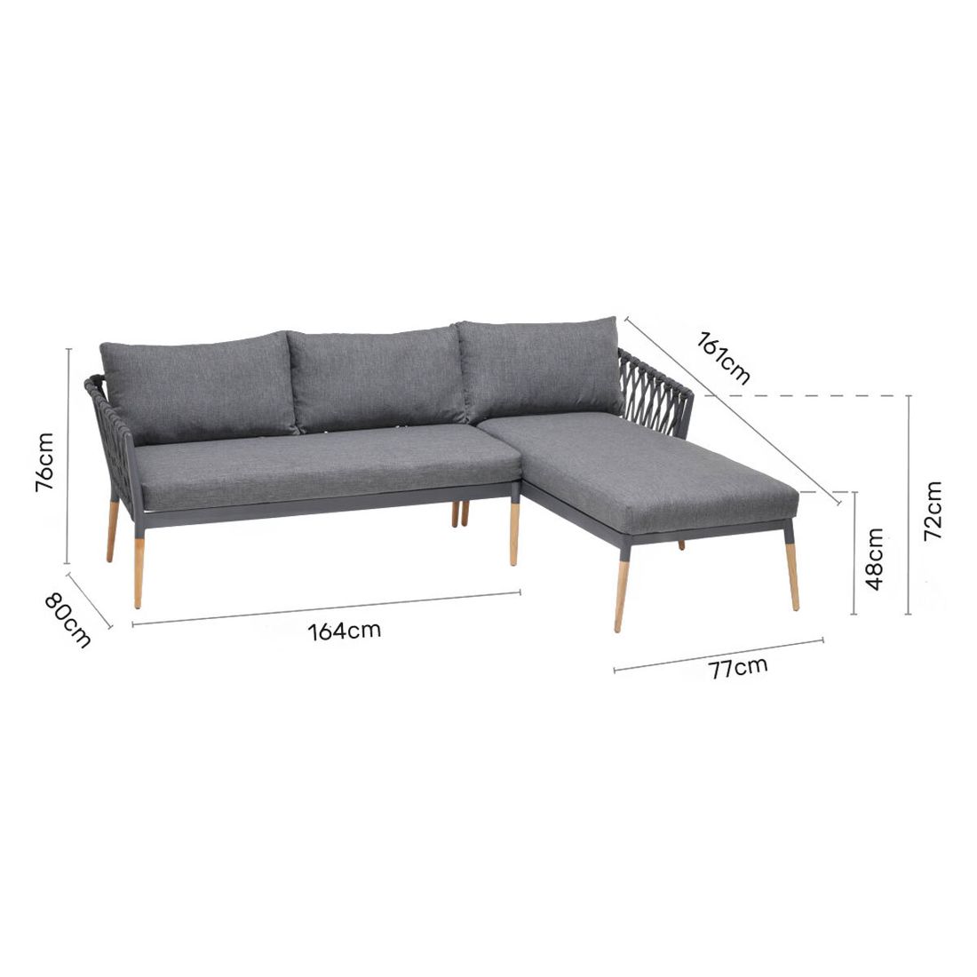 LifestyleGarden Ipanema Ecklounge Aluminium/Olefin