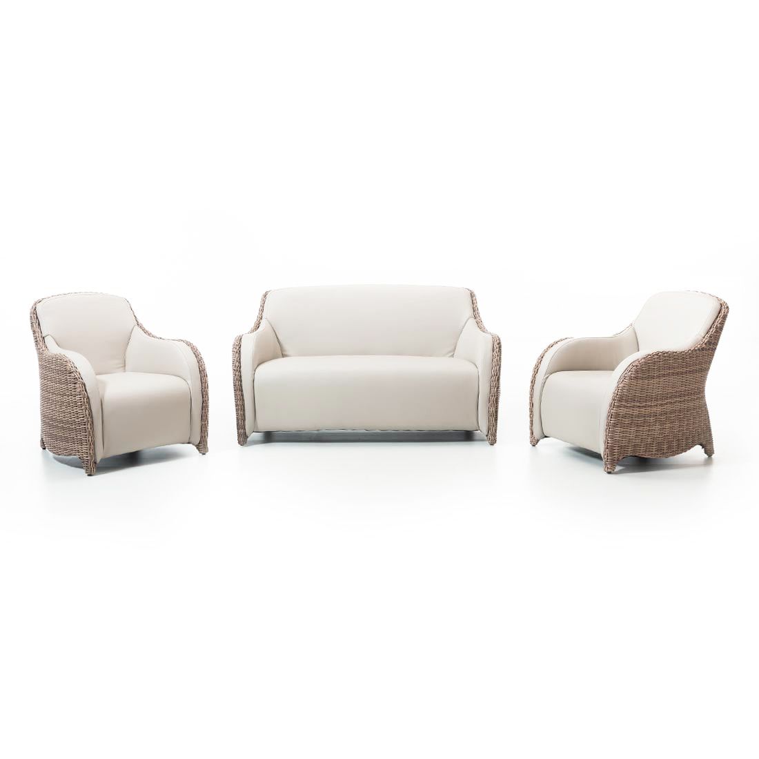 Domus Ventures Luxor Gartensofa Halbrundgeflecht/MarinaPlus