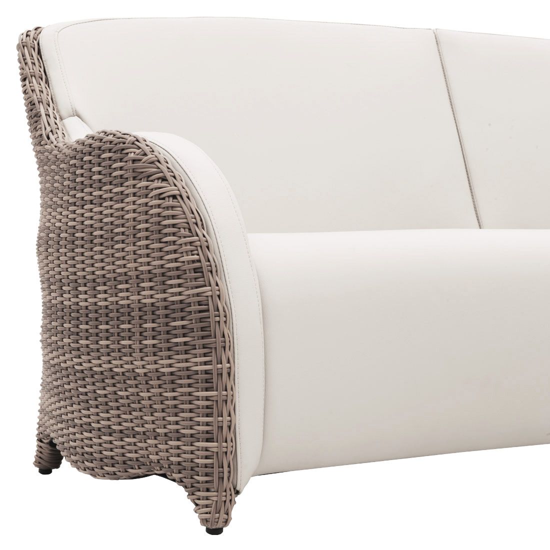 Domus Ventures Luxor Gartensofa Halbrundgeflecht/MarinaPlus