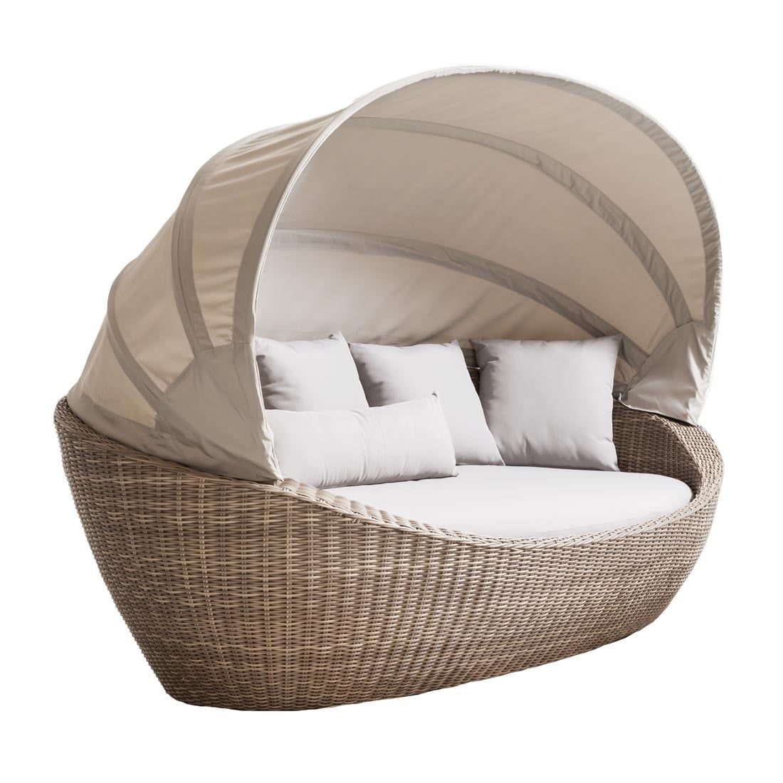 Domus Ventures Paradiso Loungeinsel Halbrundgeflecht/Olefin