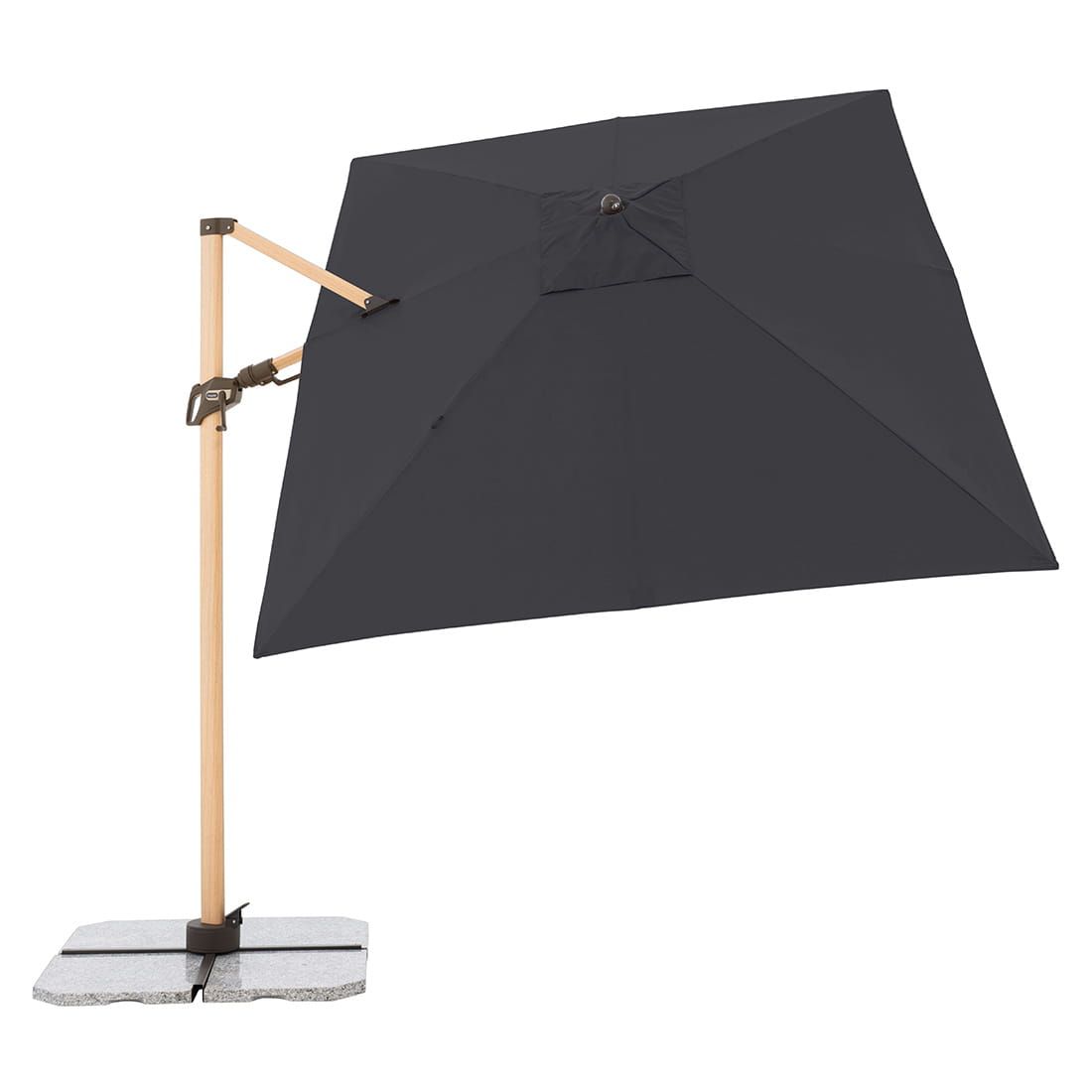 Doppler Alu-Wood Ultra Ampelschirm 300x220cm Holzoptik/Aluminium
