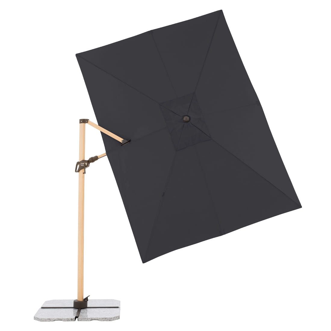 Doppler Alu-Wood Ultra Ampelschirm 300x220cm Holzoptik/Aluminium