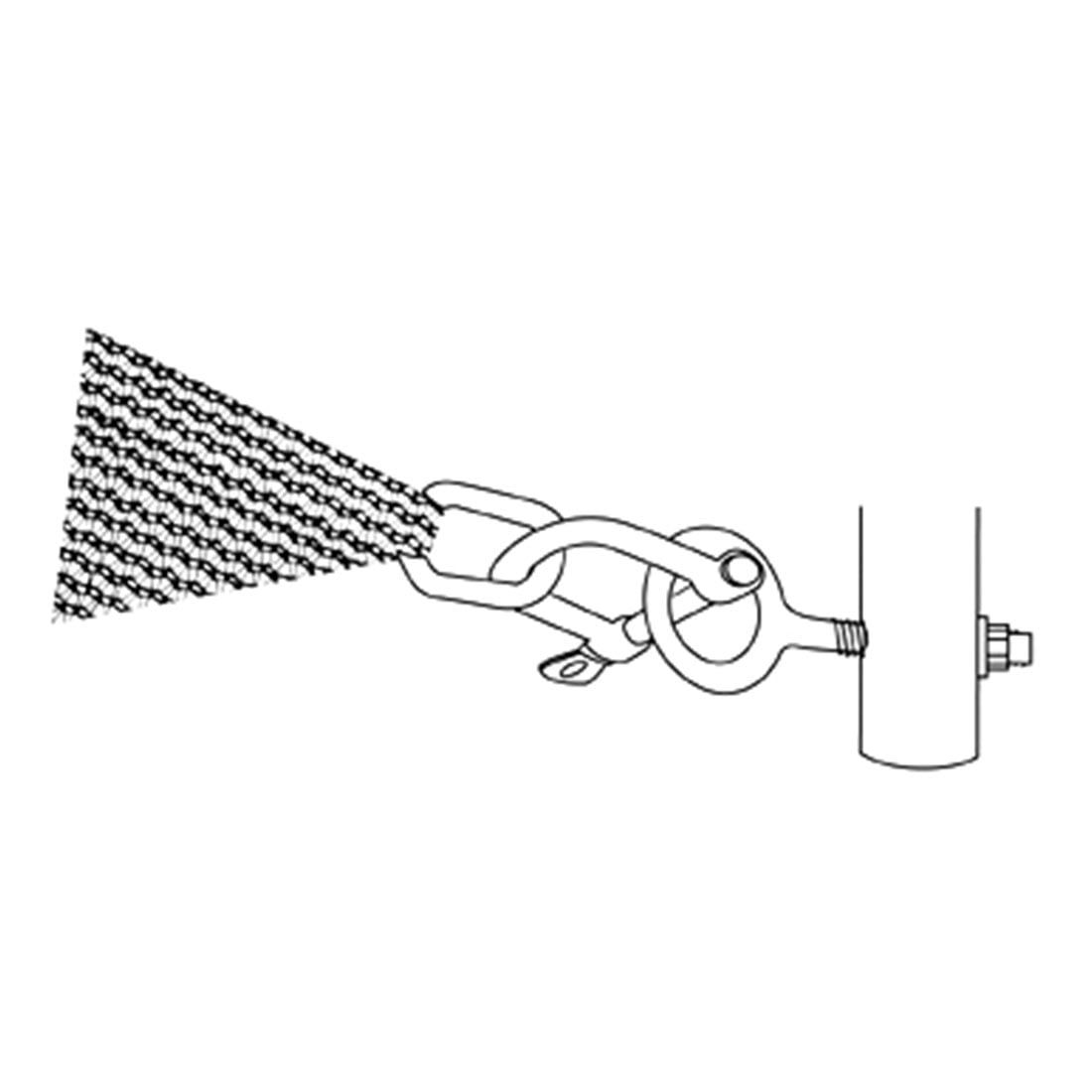 Doppler Schäkel für Darwin/Alupro Sonnensegel Edelstahl