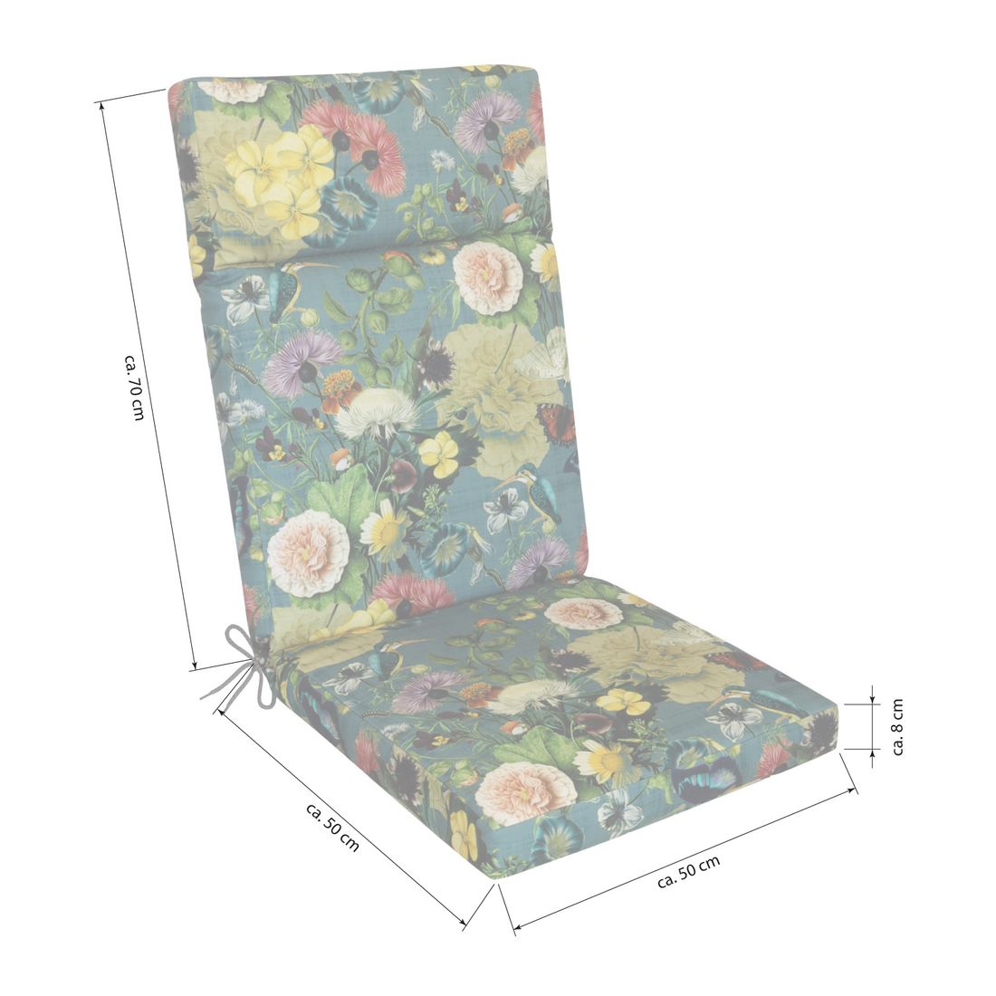 KETTtex Florida Gartenstuhlauflage Hochlehner 50x120cm Kunstfaser
