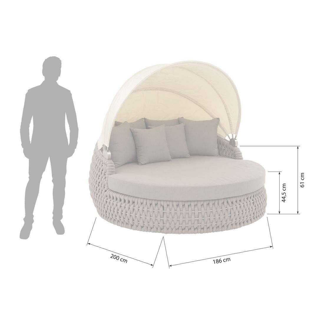 OUTLIV. Leon Loungeinsel Rope/Olefin