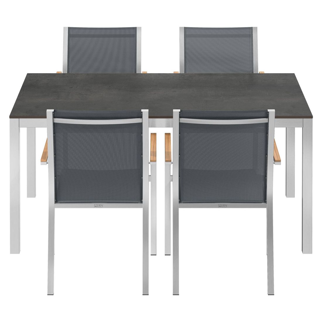 Stern Cardiff Gartenmöbel-Set M (4 Plätze) mit OUTLIV. Tisch 160x90cm