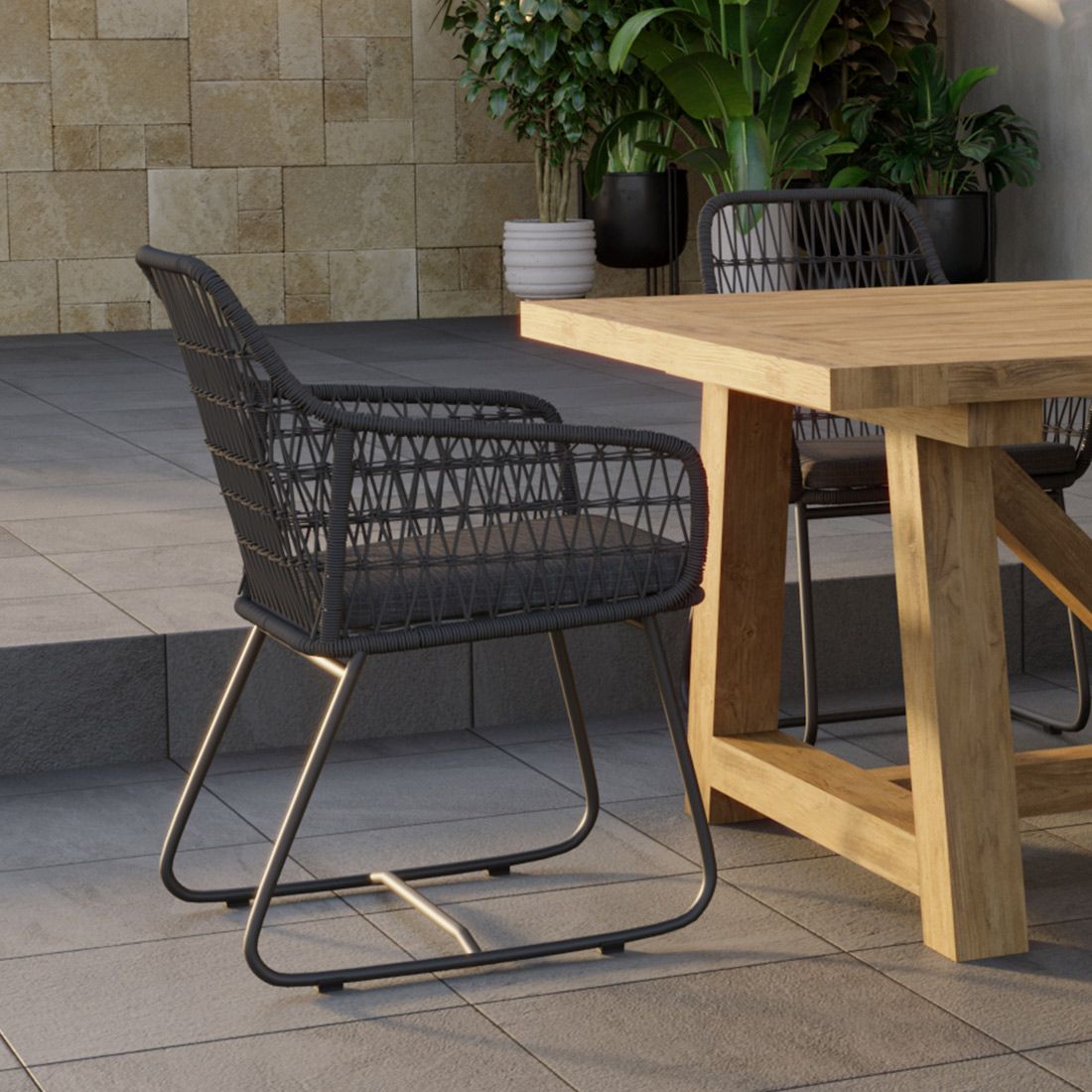 OUTLIV. Verona Gartensessel Aluminium/Rope/Olefin