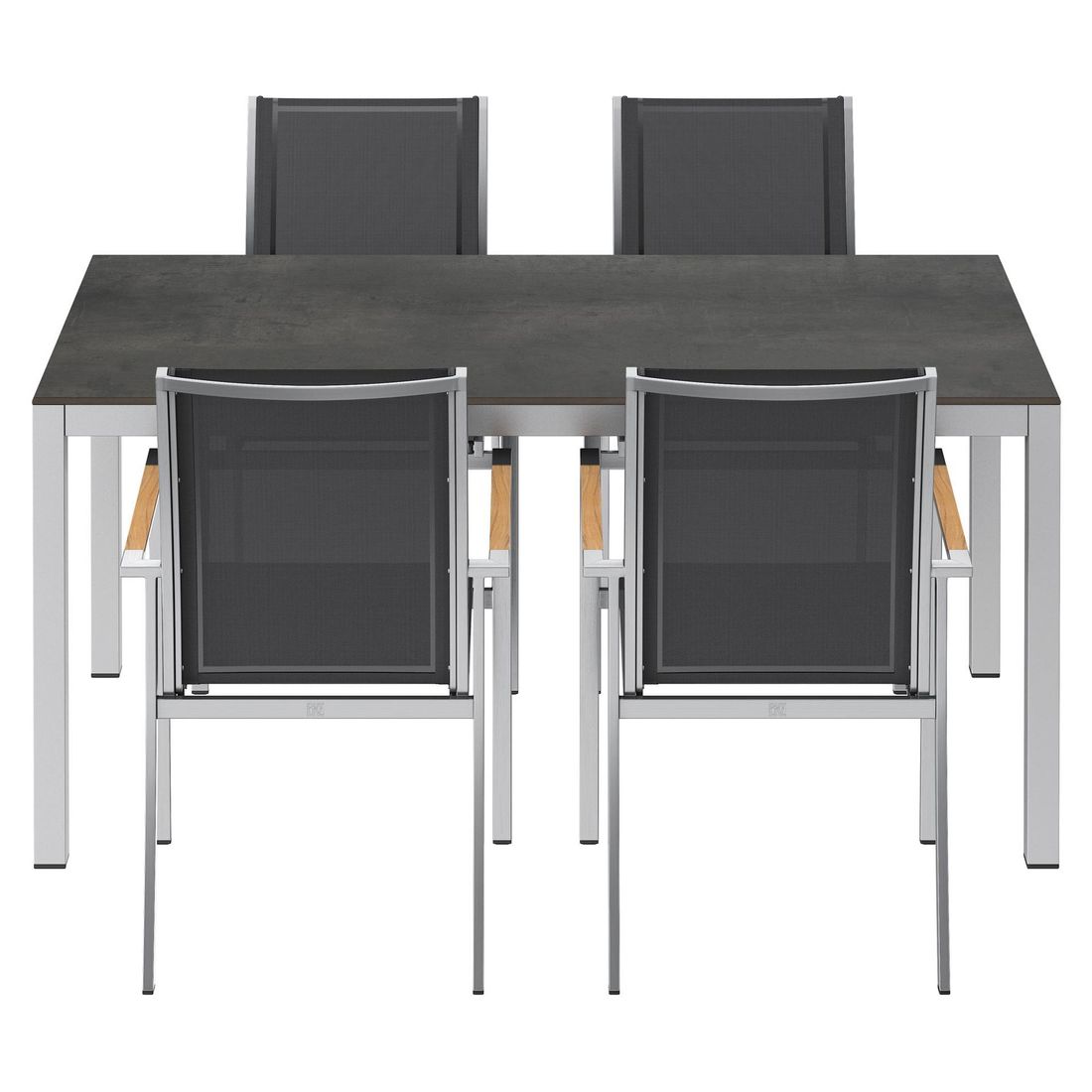 OUTLIV. Oviedo Gartenmöbel-Set M (4 Plätze) Tisch 160x90cm