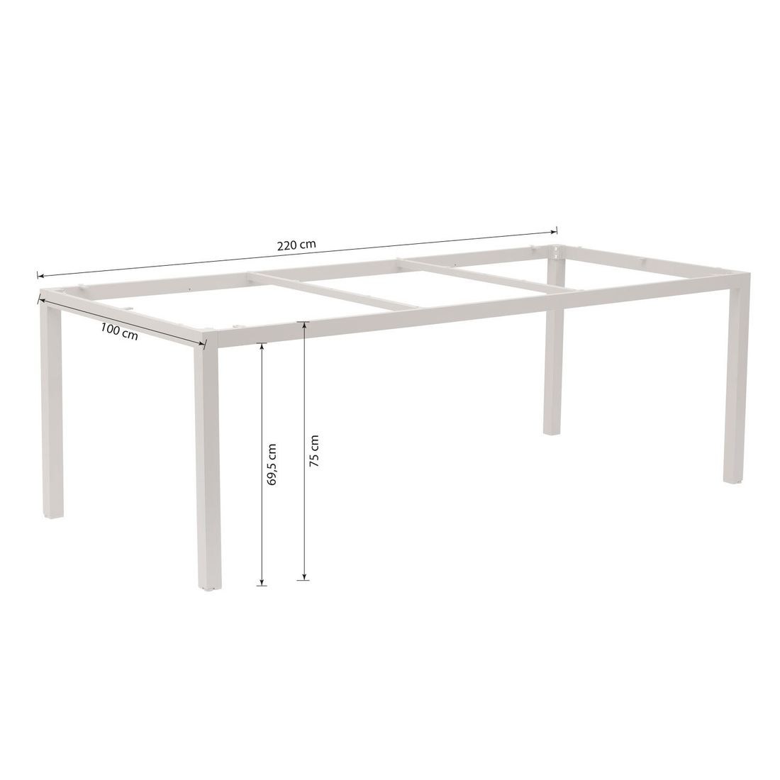 OUTLIV. Gartentisch-Gestell Aluminium