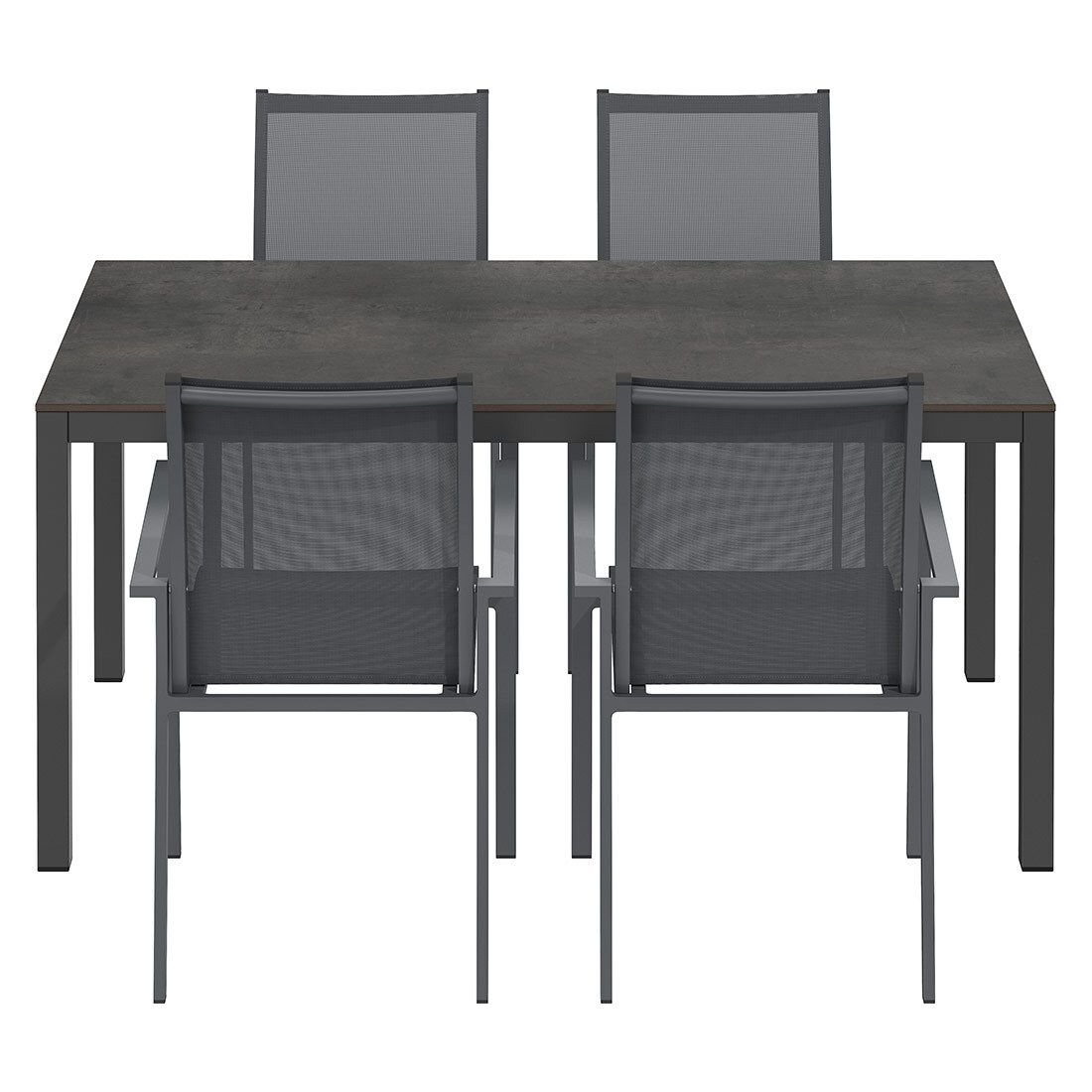 OUTLIV. Kobe Gartenmöbel-Set M (4 Plätze) Tisch 160x90cm