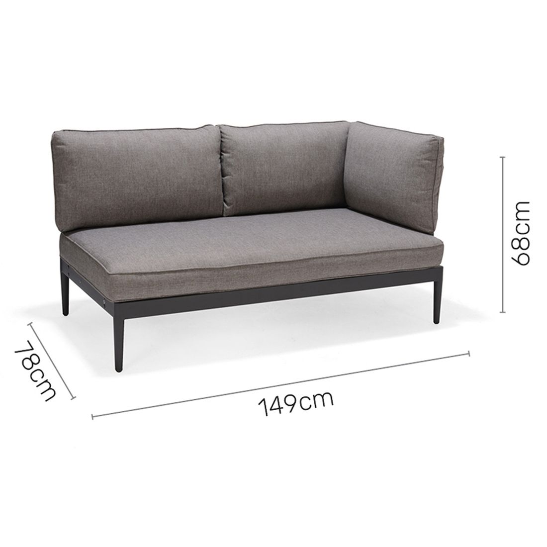 LifestyleGarden Topaz Gartenloungesofa Aluminium/Olefin