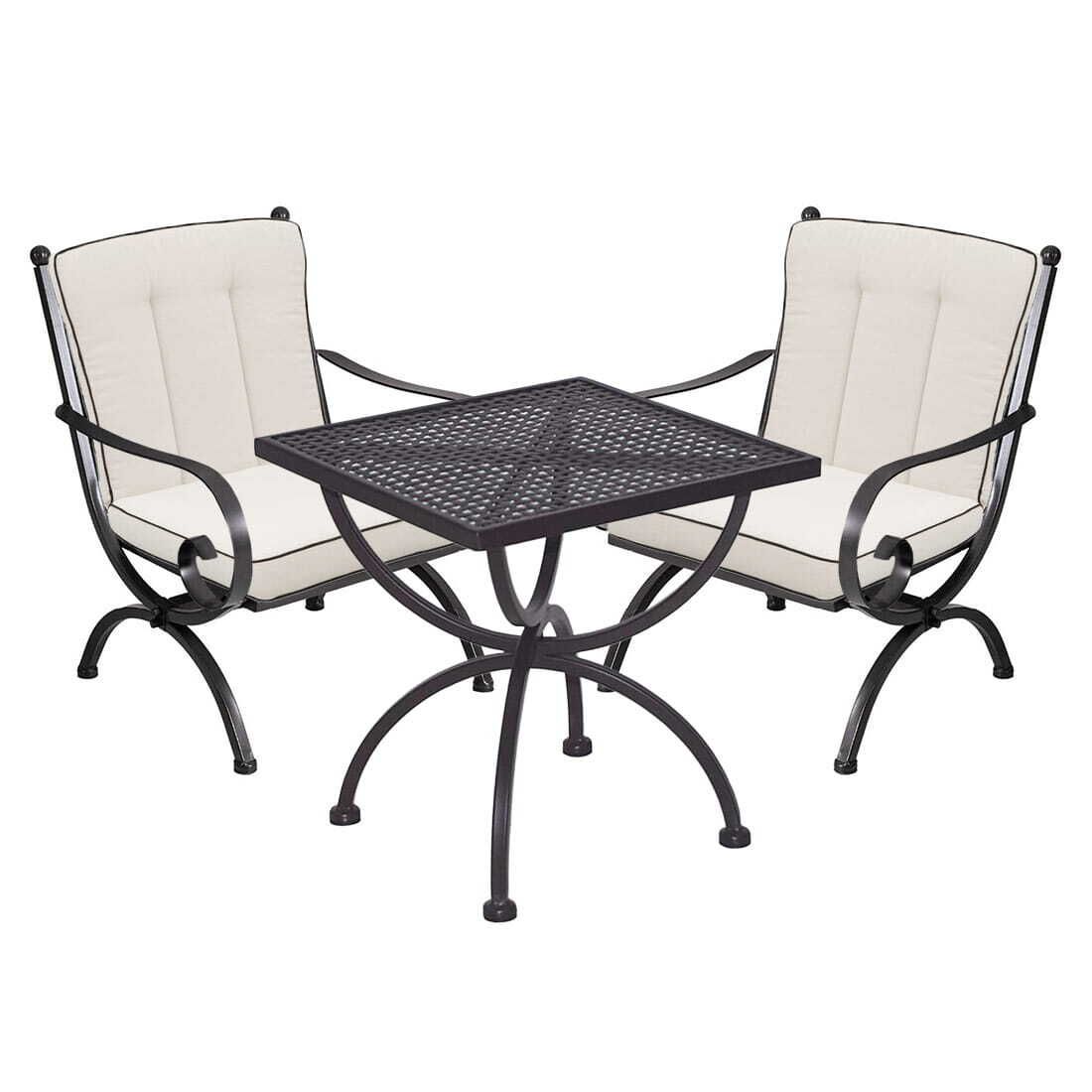 MBM Romeo Loungeset inkl. Loungetisch Schmiedeeisen/Baumwolle