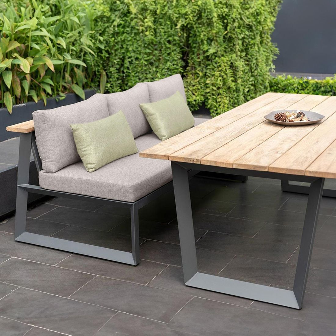 LifestyleGarden Palau Dininglounge Tisch 216x98,5cm Aluminium/Olefin