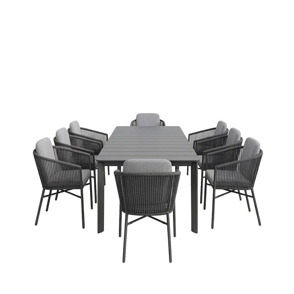 OUTLIV. Ohio Gartenmöbel-Set XL (8 Plätze) Tisch 220x100cm