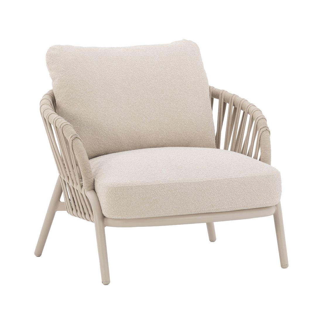 Zebra Ares Loungesessel Aluminium/Rope/Sunproof