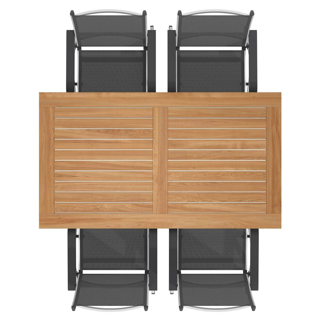 Kettler Basic Plus Gartenmöbel-Set M verstellbar (4 Plätze) mit OUTLIV. Tisch 160x90cm