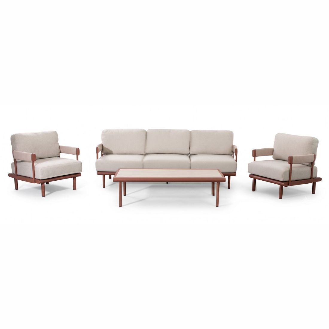OUTLIV. Emma Loungeset inkl. Loungetisch Aluminium/Olefin