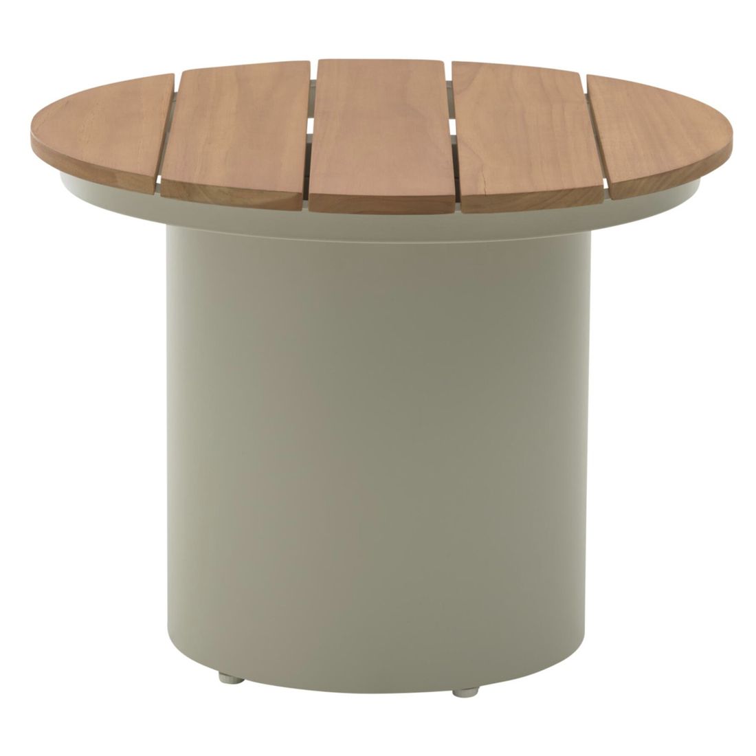 Interliving 7015 Beistelltisch Garten Ø50x38cm Aluminium/Teak
