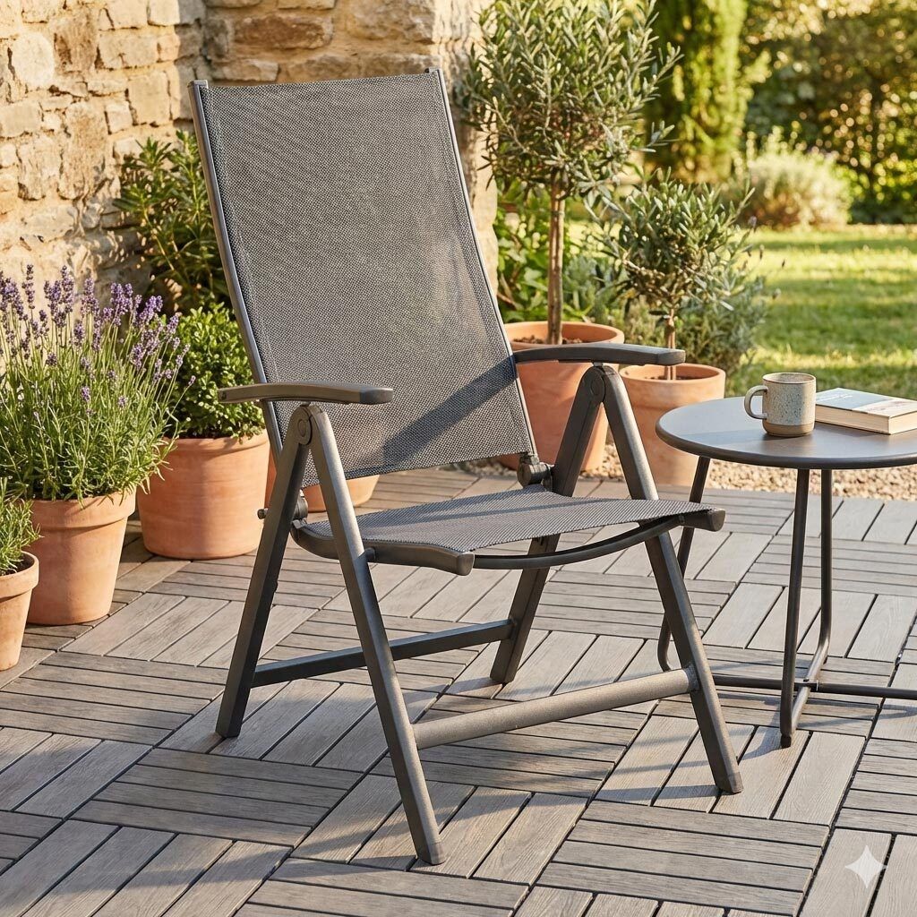Kettler Simply Klappsessel verstellbar Aluminium/Outdoorgewebe
