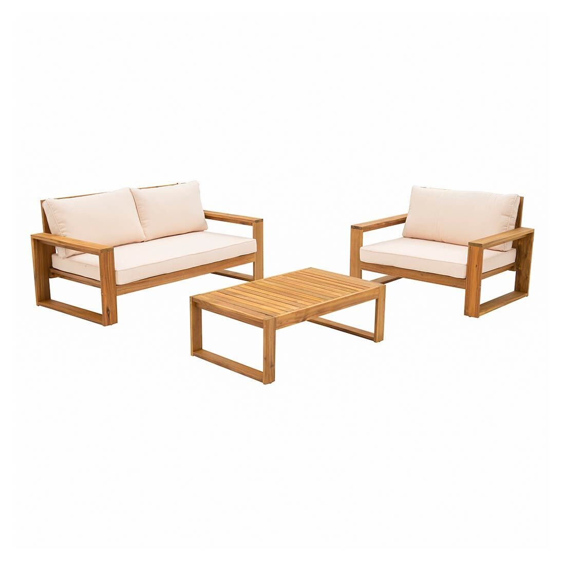 OUTLIV. Santa Cruz Loungeset inkl. Loungetisch Akazie/Polyester