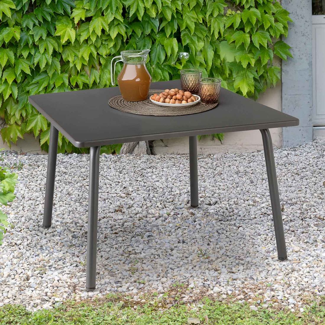 Lafuma Vence Loungetisch 59x59cm Stahl