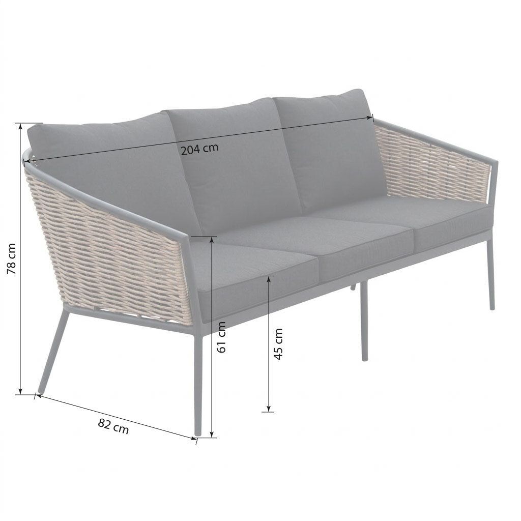 Acamp Ceres Loungeset inkl. Loungetisch Aluminium/Polyester