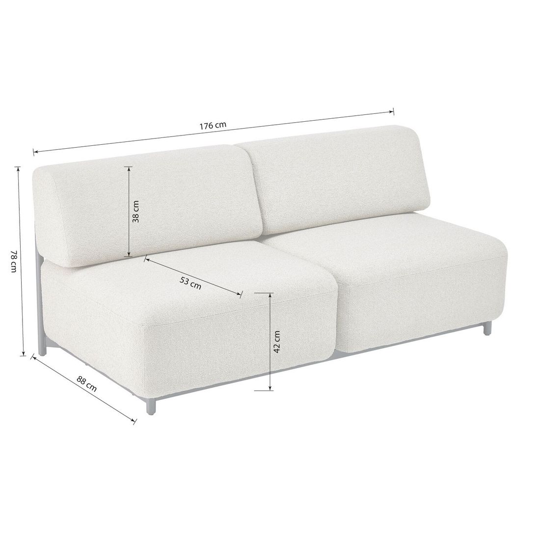 Kettler Tribe Gartenloungesofa Aluminium/Polyester