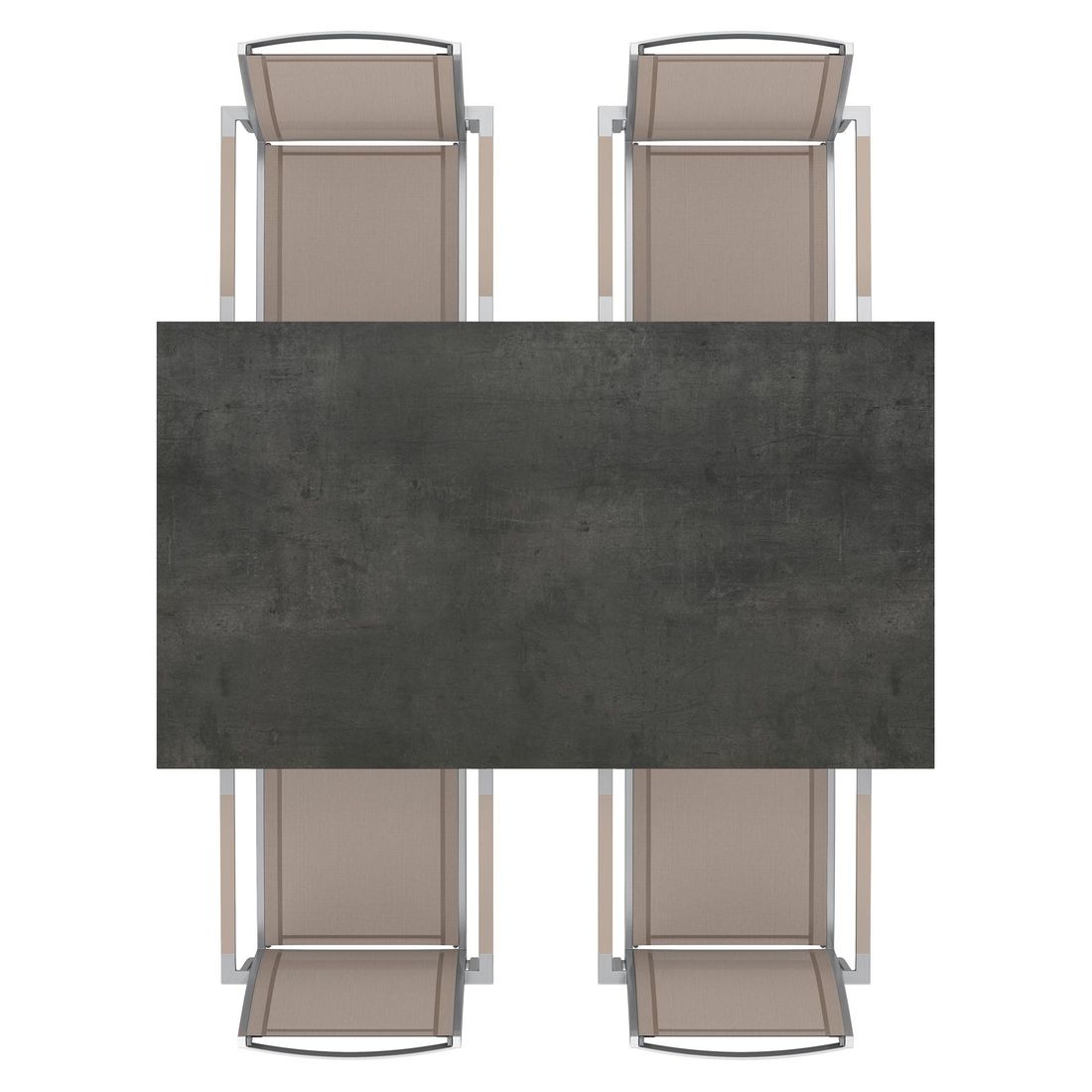 OUTLIV. Oviedo Gartenmöbel-Set M (4 Plätze) Tisch 160/217/267x92cm