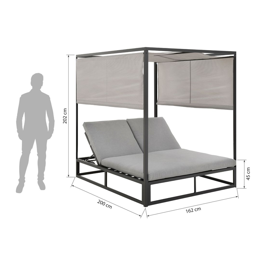 OUTLIV. Anzio Daybed Aluminium/Polyester