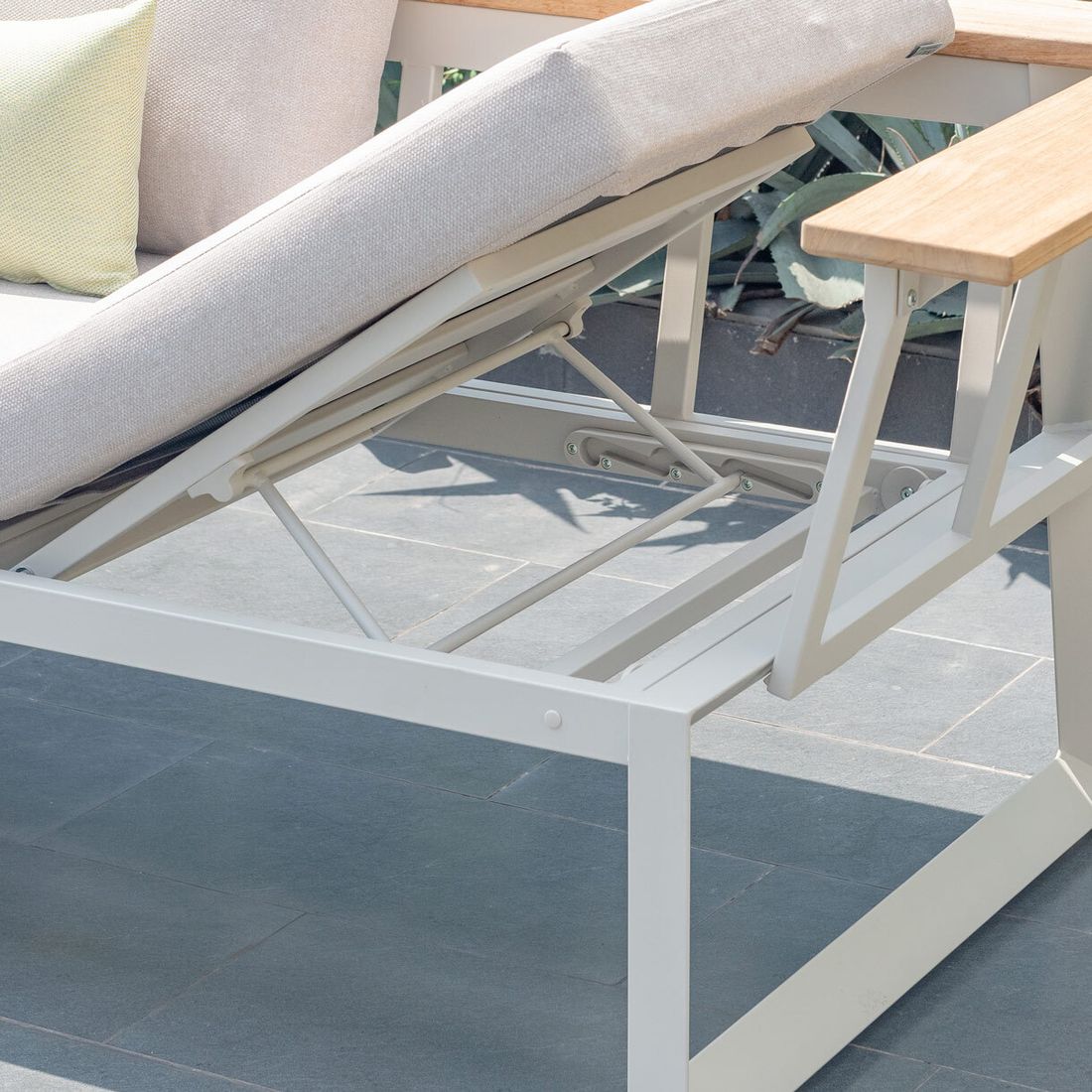 LifestyleGarden Jimmy Diningsofa verstellbar Aluminium/Olefin