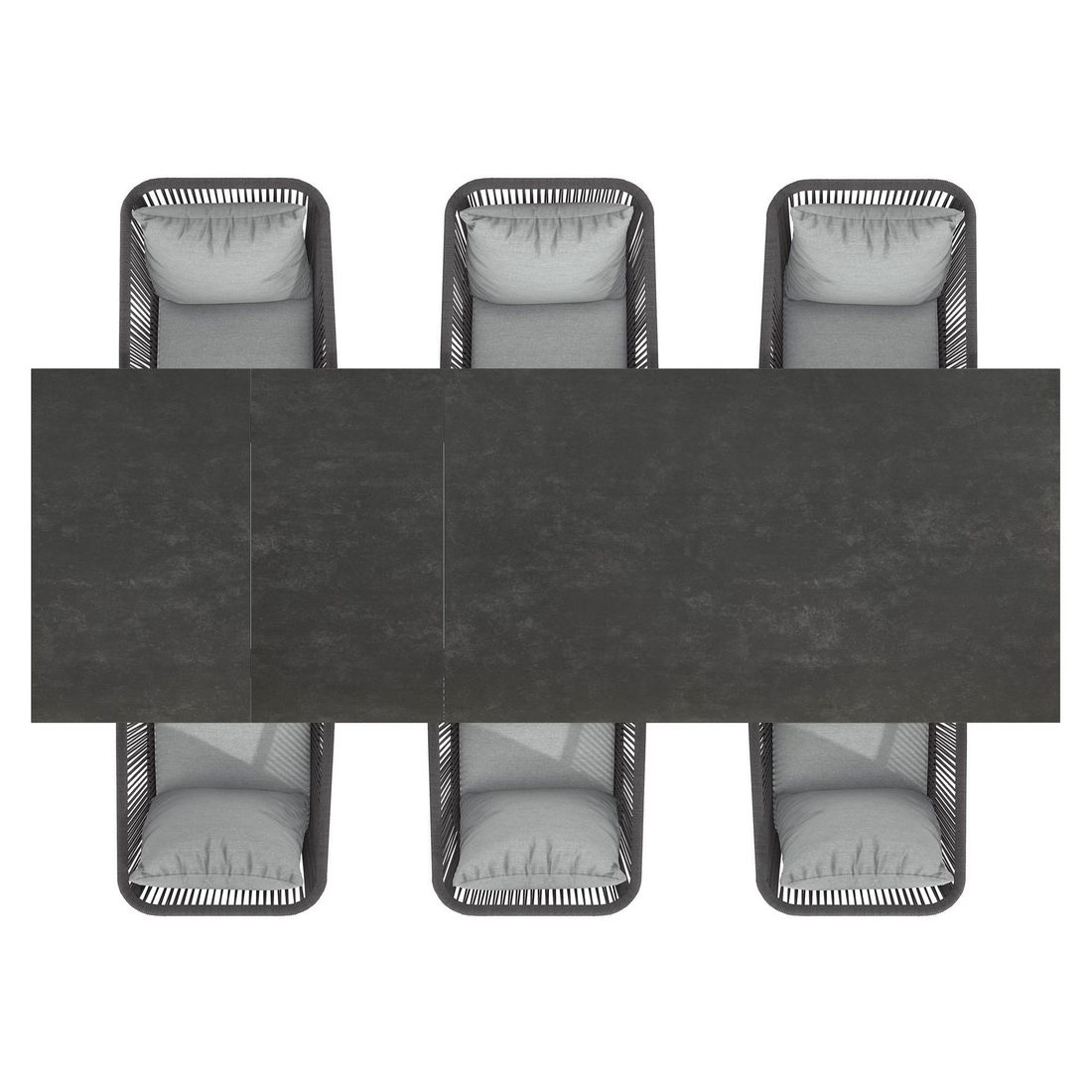OUTLIV. Alex Gartenmöbel-Set L (6 Plätze) Tisch 160/217/267x91cm