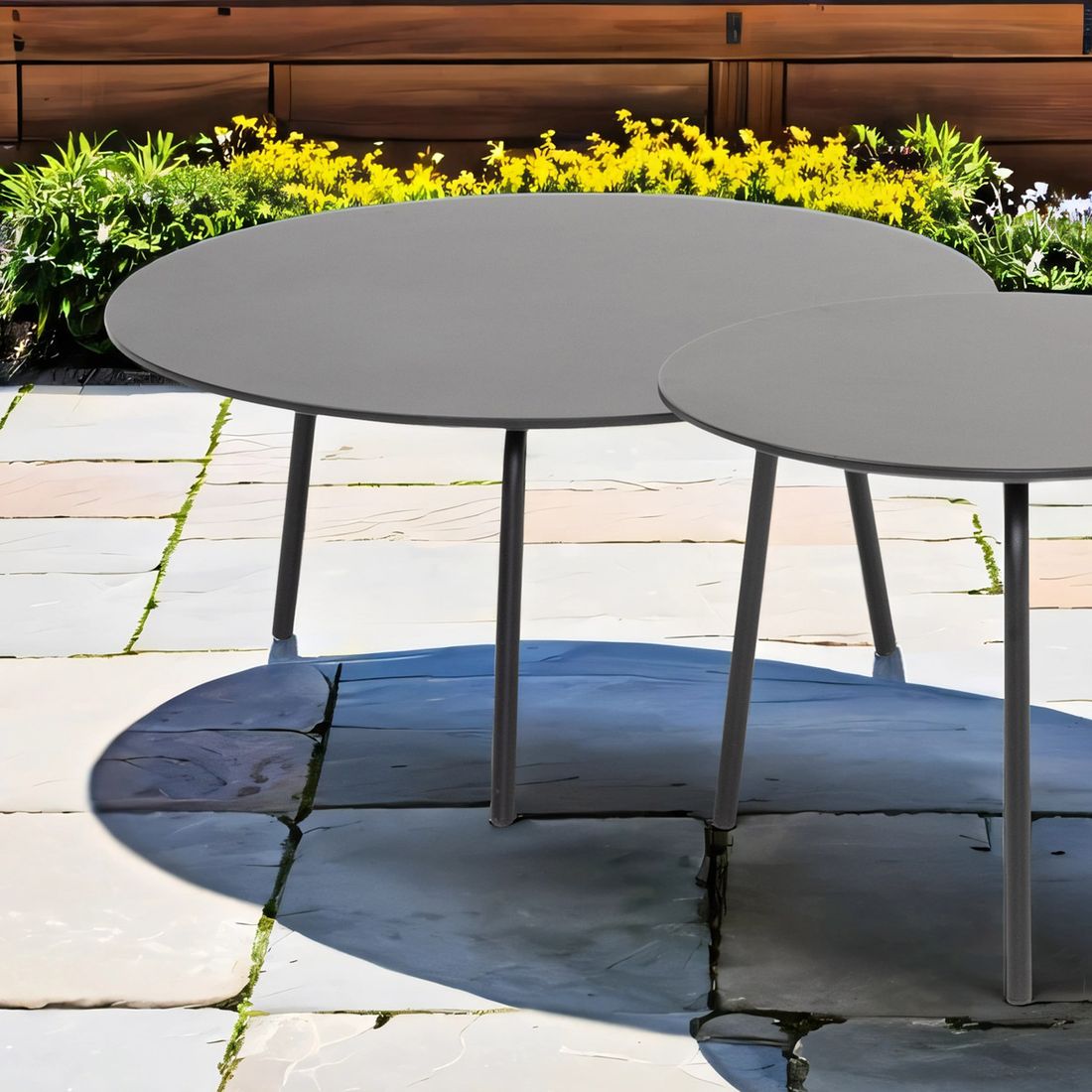Cosmic Collection Vienna Loungetisch Ø70cm Stahl/Fiberzement