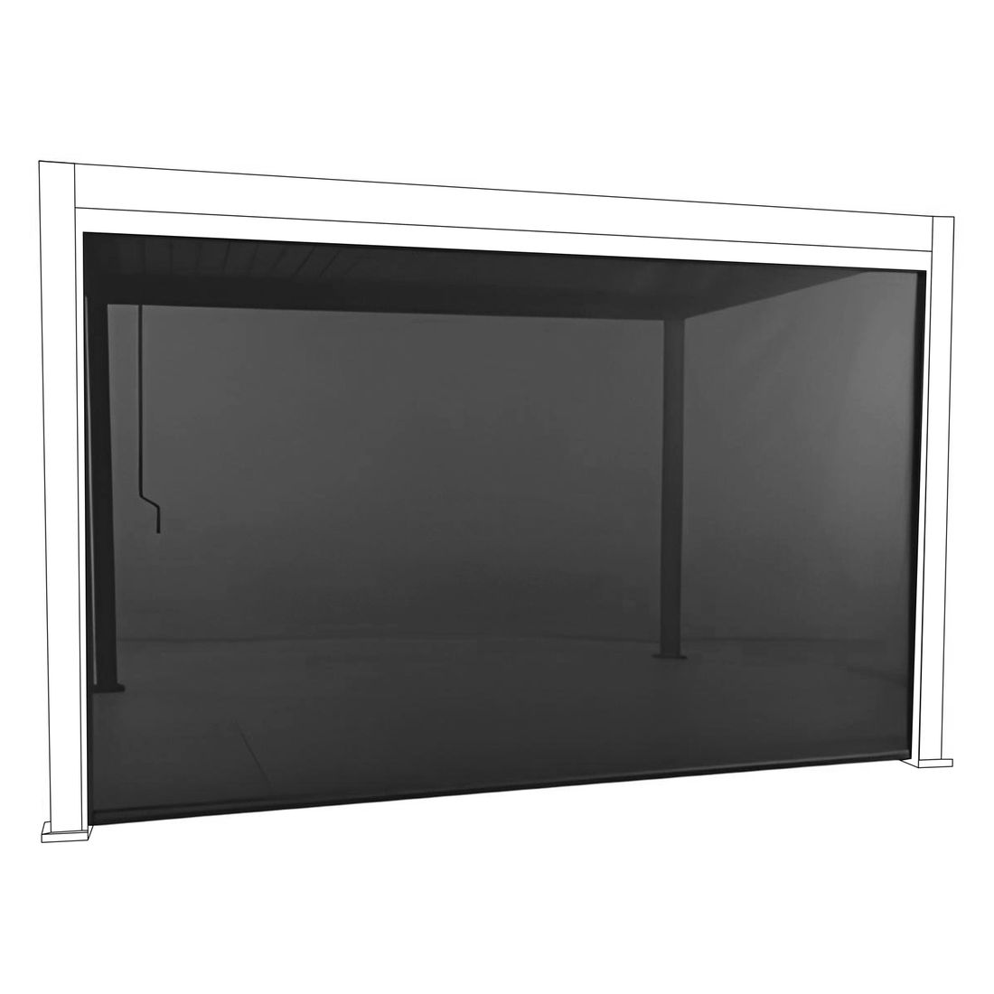 Creador Lino Seitenrollo Aluminium/Textilene