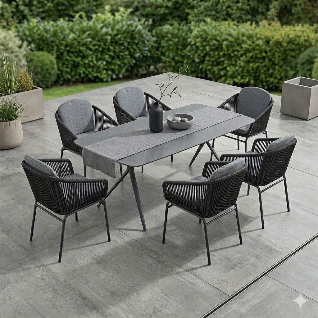 Cosmic Collection Rondo Gartenmöbel-Set L (6 Plätze) Tisch 240x100cm