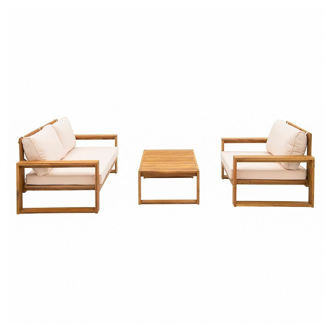 OUTLIV. Santa Cruz Loungeset inkl. Loungetisch Akazie/Polyester