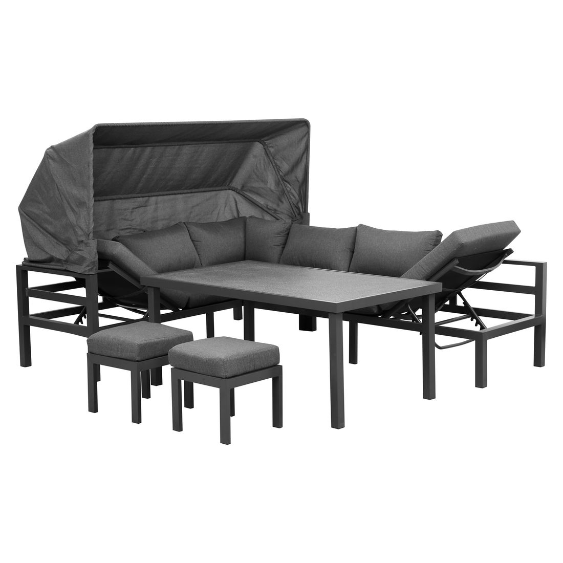 OUTLIV. Anzio Dininglounge Tisch 150x90cm Aluminium/Spunpolyester