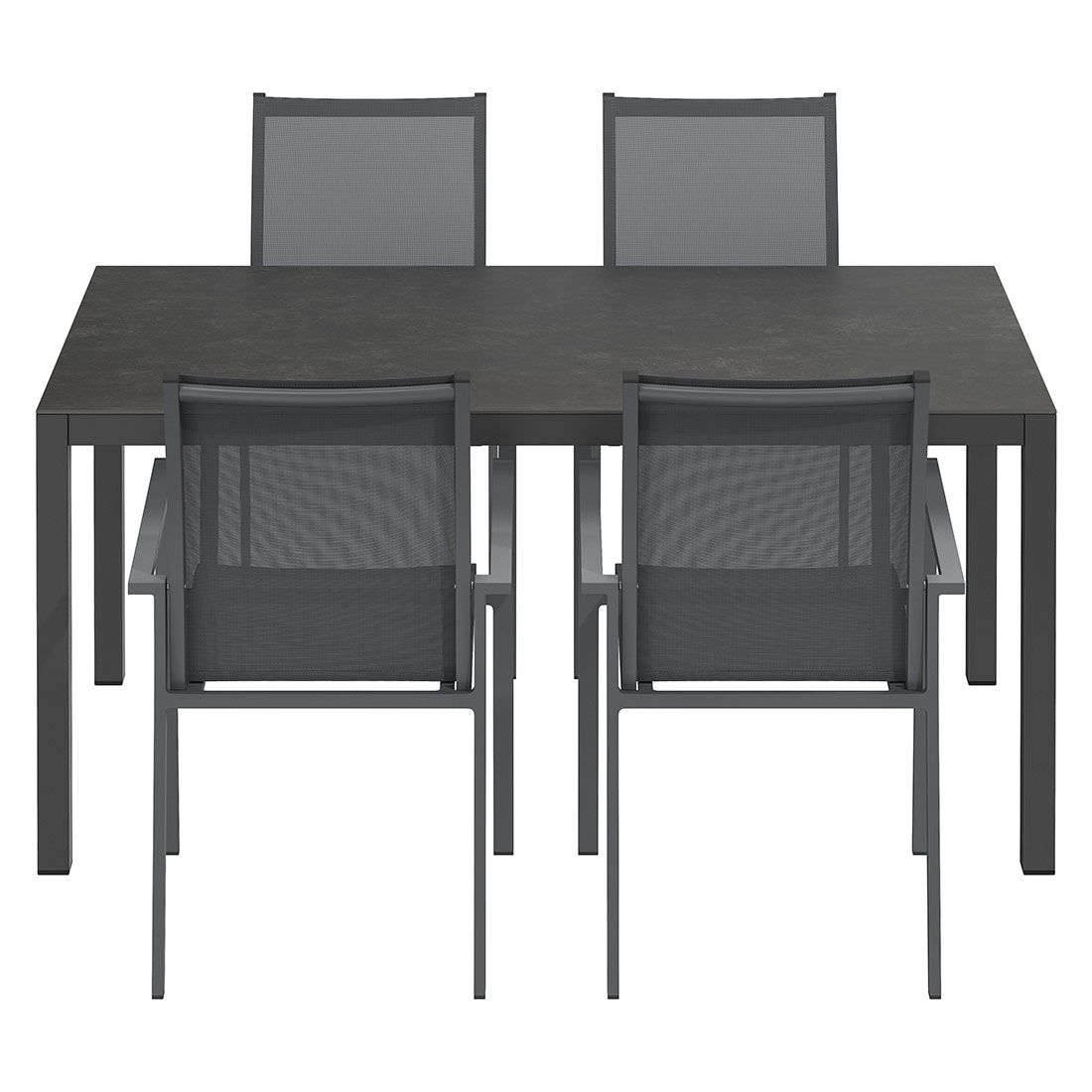 OUTLIV. Kobe Gartenmöbel-Set M (4 Plätze) Tisch 160x90cm