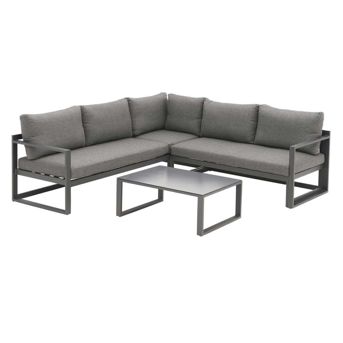 OUTLIV. Florenz Ecklounge inkl. Loungetisch Aluminium/Olefin