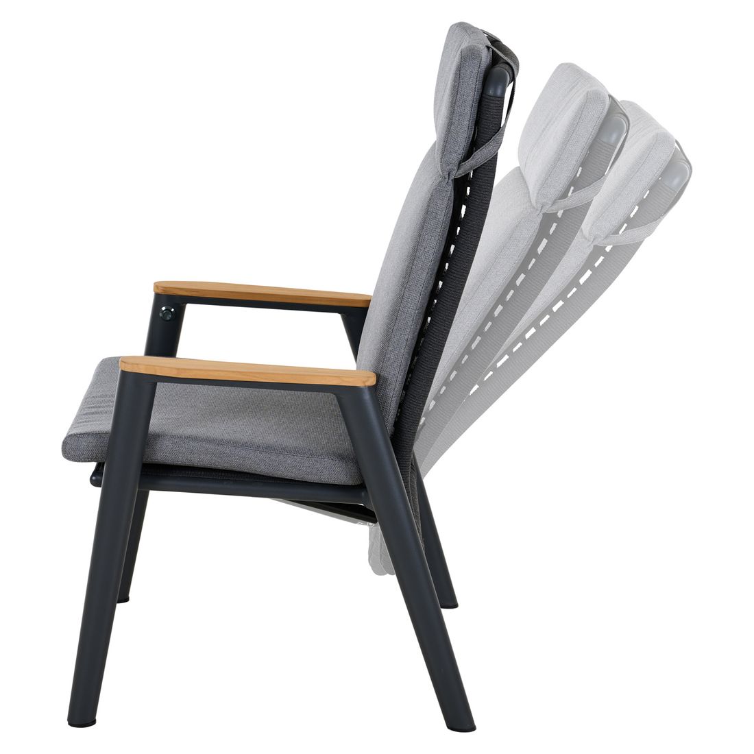 Siena Garden Cortina Gartensessel verstellbar Aluminium mit Sitz- und Rückenkissen
