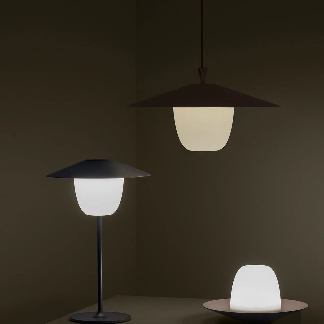 Blomus Ani Lamp large Mobile LED-Leuchte Aluminium